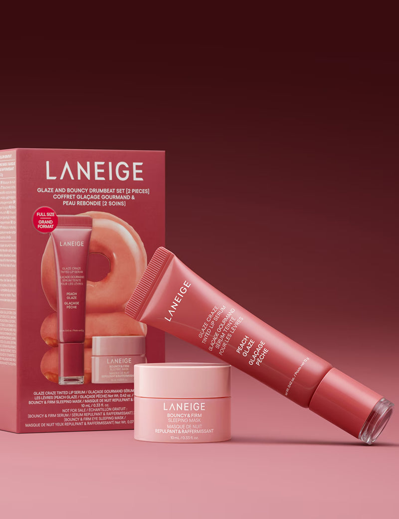 GLAZE & BOUNCY DRUMBEAT SET - Set Serum Labial + Mascarilla Noche