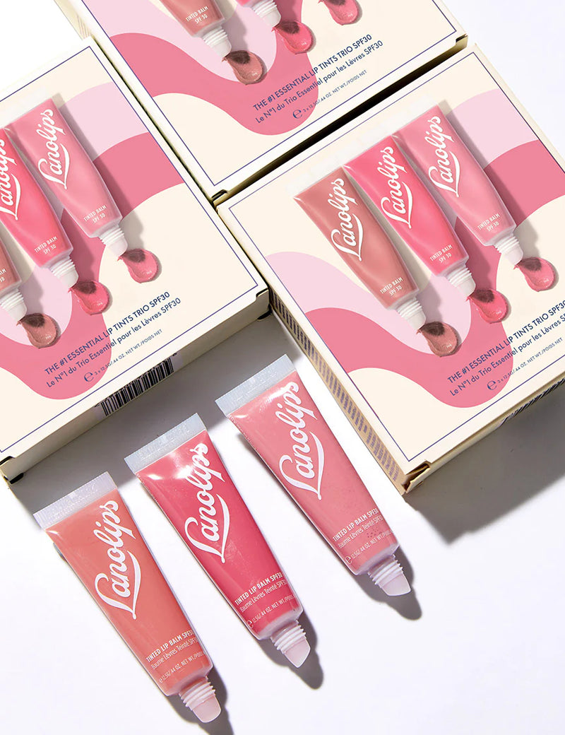 ESSENTIAL LIP TINTS TRIO - Set 3 Bálsamos Labiales con color y protección solar