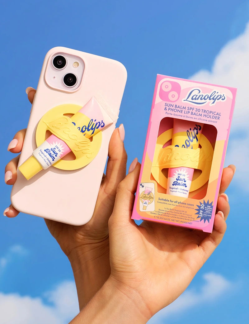 SUN LIP BALM SPF 30 & PHONE HOLDER - Protector Solar Labial & Soporte Movil