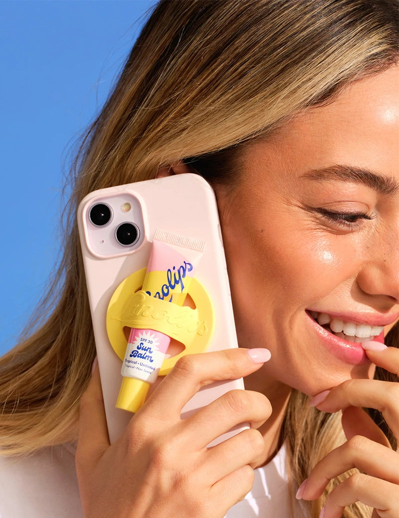 SUN LIP BALM SPF 30 & PHONE HOLDER - Protector Solar Labial & Soporte Movil